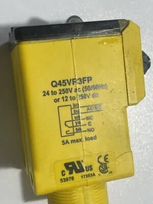 Banner Q45VR3FP Fiber Optic Amplifier 12-250 VDC / 24-250 VAC USED BO2 - Image 1 of 4