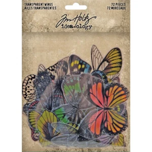 Tim Holtz Idea-Ology Transparent Acetate Wings TH93785 Angel Butterfly 72 pcs. - Picture 1 of 4