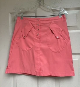 Women's Size 4 JAMIE SADOCK Peach Stretch Golf Skort With Snaps & Zip Pockets - Picture 1 of 3