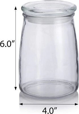 (2 Pack) 20 oz Clear Glass Candle Jar with Airtight Glass Lid - Image 1 of 4
