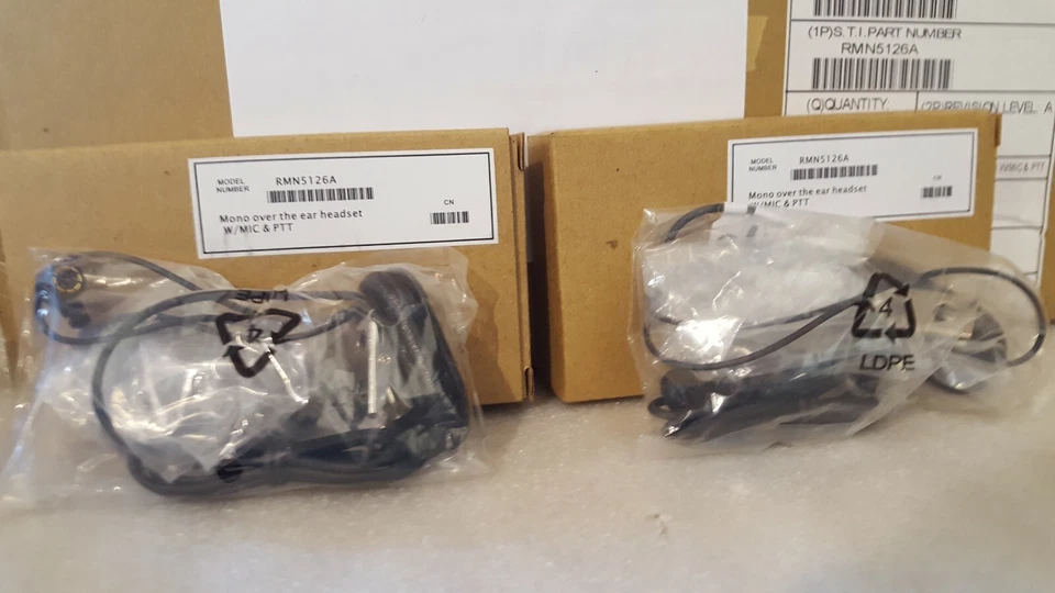 LOT OF 50 Motorola Mono over the ear Headset W/ Mic & Push-to-Talk RMN5126A - Image 1 of 4