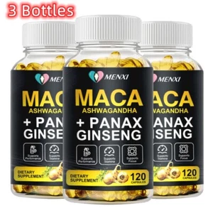 Maca Kapseln hochdosiert - 360 Kapseln 10000mg Testosteron & Hormon Booster - Picture 1 of 9