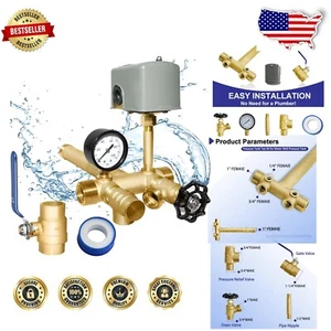 All-in-One Pressure Tank Tee Kit with 40-60psi Switch - Easy Installation - Picture 1 of 9