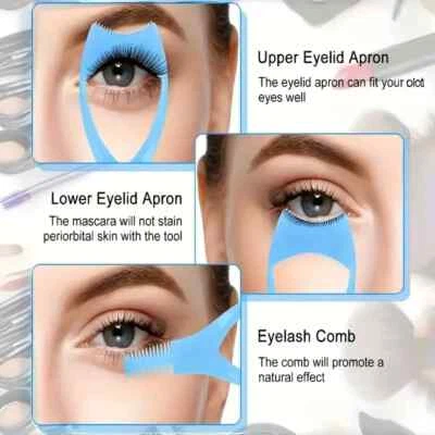 Eye Shadow Make Up Tool Eyelash Mascara Template Comb Guide Guard Brush 3Colours - Image 1 of 4