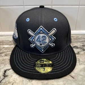 NEW ERA 59FIFTY BROOKLYN DODGERS JACKIE ROBINSON 42 BLACK ICE 2.0 FITTED Size 7 - Picture 1 of 5