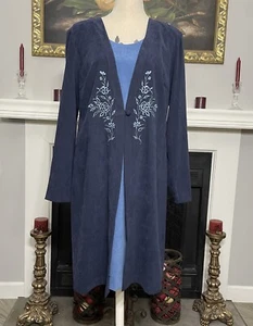 Fashion Bug Stretch Faux Cape Dress with Duster Size 14 - Picture 1 of 7