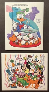 GHANA DONALD DUCK 60TH BIRTHDAY DISNEY STAMPS 2 SS 1995 MNH ANIMATED CARTOON 1 - Picture 1 of 3