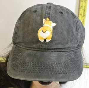 Hat Corgi Distresed Demin Adjustable size Corgi Dog Butt Adjustable - Picture 1 of 6