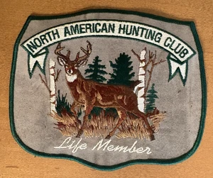 North American Hunting Club Life Member Huge Jacket Patch Deer Hunter Rifle NAHC - Picture 1 of 2