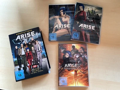 GHOST IN THE SHELL - ARISE 1-4: KOMPLETTBOX + Pyrophoric Cult - 3 DVDs  - Bild 1 von 4