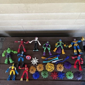 Marvel Bend and Flex Action Figures 6" Tall - Lot Of 10 Figures + Accessories - Picture 1 of 15