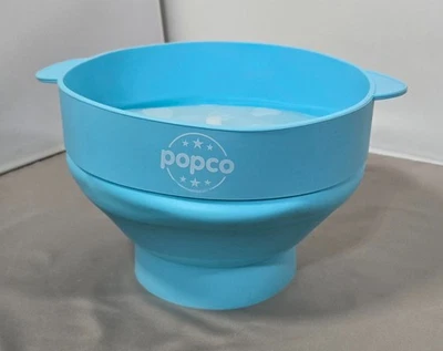 POPCO Máquina de Palomitas de Silicona - Microondas Palomitas Popper - Cuenco Plegable Azul Foto 1 de 4