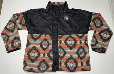 BUC-EES Jacket Men’s XL Sweater Aztec Southwestern Orange Fleece Sherpa Bucees - Image 1 of 4