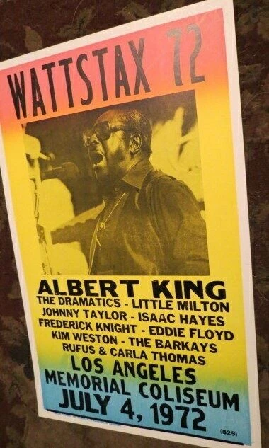 VINTAGE WATTSAX '72 70S ALBERT KING BLUES CONCERT POSTER Little Milton LA Ca. - Image 1 of 1