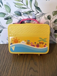 Hasbro Baby Alive leerer Koffer 6 Zoll Kunststoffspielzeug rosa gelb Tropical Urlaub - Bild 1 von 8