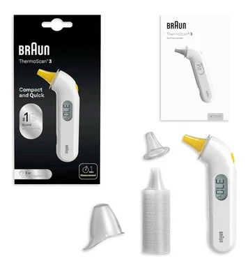 Braun Healthcare ThermoScan 3 termometro orecchio infrarossi bambino neonato bambino IRT3030 - Immagine 1 di 4