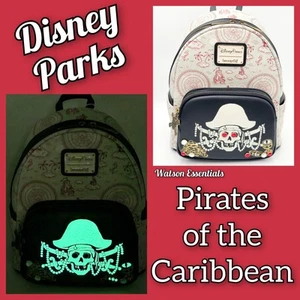 NUOVO Disney Parks Pirati dei Caraibi GITD Loungefly Mini Zaino Glow Dark - Foto 1 di 8