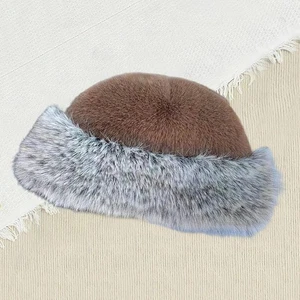 Faux Hat Comfortable Casual Warm Winter Hat for Camping Travel Motorbike - Picture 1 of 7