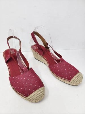Sandalias de cuña Clarks Artisan Petrina Kaelie para mujer 12 tela roja alpargata nuevas Foto 1 de 4