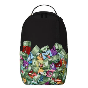 Sprayground Stacked Money Boys Backpack🔥New Black Bookbag Large School Bag - Picture 1 of 9