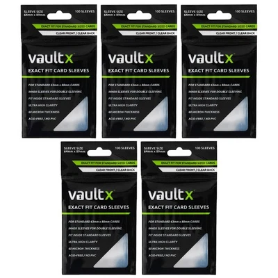 ‎VAULT X Vault X Exact Fit Trading Card Sleeves - High Clarity Perfect Fit Soft Sleeves f