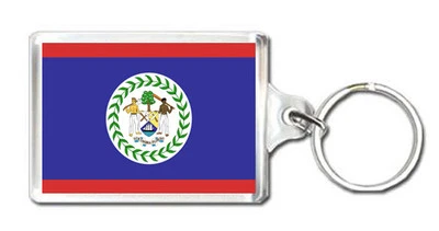 BELIZE FLAG KEYRING LLAVERO
