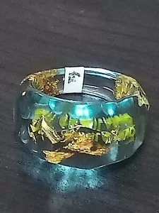 TJ Max Glaciar Azul "Resina y Oro Real" Copos (Ati Tailandia Talla 9) - Imagen 1 de 9