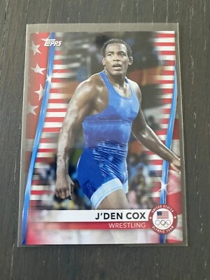RARE 2020 TOPPS OLYMPICS J'DEN COX STARS CARD #55 ~ /299 ~ USA WRESTLING 2021 - Image 1 of 2