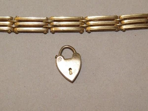 Vintage Torarmband mit herzförmigem Vorhängeschloss - Bild 1 von 9