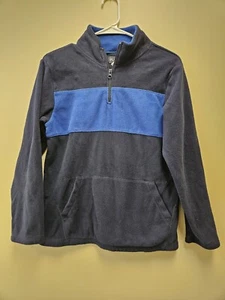 The Childrens Place Sweatshirt Boys Size XL 14 Blue Long Sleeve Fleece 1/4 Zip - Picture 1 of 6