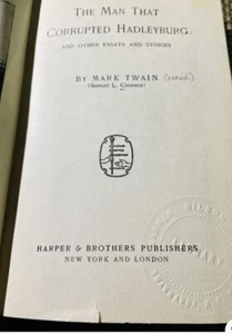Clemens (Mark Twain) Author’s Natnl Edition. Ex-library “Hadleyburg” - Picture 1 of 4