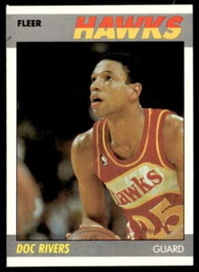 1987 Fleer #92 Doc Rivers Basketball Atlanta Hawks - Picture 1 of 2