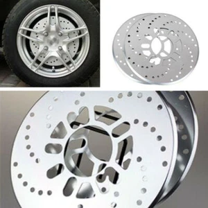 2Pcs 10" Car Brake Cover Disc Automotive Wheel Disc Brakes Decor Cover Silver - Picture 1 of 12