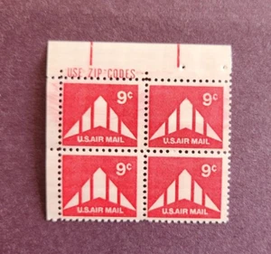 US Stamp Scott #C77 Block with "Use Zip Codes" - MNH - Picture 1 of 2