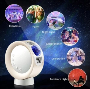 LED GALAXY STAR PROJECTOR Lamp Light Starry Cloud Moon w/Remote Bedroom/Party - Picture 1 of 11