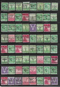 New York Precancels - 64 War and Defense Stamps - Dunellen to Ithica - Picture 1 of 1