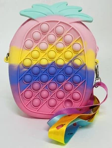 Pineapple-Shaped Bubble Pop Fidget Bag with Dessert Strap - Picture 1 of 1