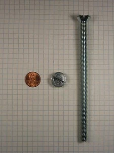 MACHINE SCREWS #(3/8"-16) x 6" STEEL, FLAT HEAD, SLOTTED DRIVE, ZINC-PLATED - Imagen 1 de 1