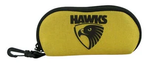 Hawthorn Hawks Official AFL Sunglasses Soft Case Team Logo & Colours 16cm x 8cm - Bild 1 von 1
