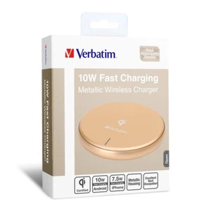 Verbatim Metallic Wireless Charger - Gold Iphone Android - Picture 1 of 4