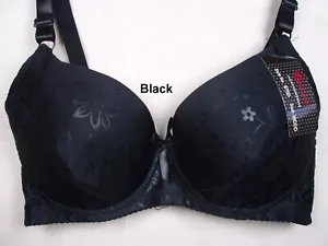 Neu Damen Leicht Gepolstert Spitze Bügel BH Unterwäsche Nachtwäsche Kleidung Gr. 46DD - Bild 1 von 10
