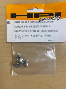 HPI RACING Flanged Locknut M5 (CCW/Silver/4pcs.) HPIZ683 - Picture 1 of 1