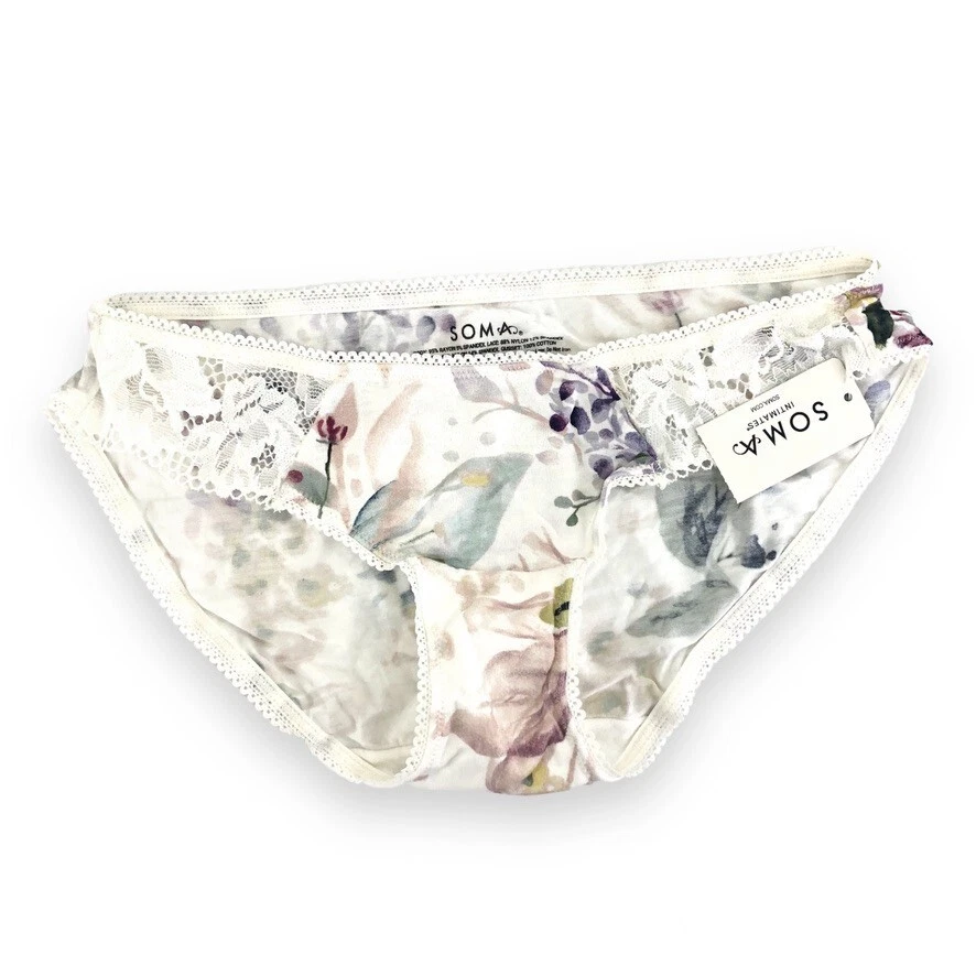 Soma Intimates Обнимаемое Кружевное Бикини ~ Wildflower Dream Mn Цвет слоновой кости ~ Размер: S [новый с ценниками] - Изображение 1 из 3