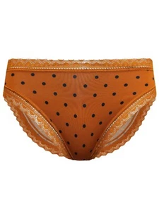 Ex Marks And Spencer TOFFEE Printed No VPL High Leg Panties - Size 8 to 18 - Picture 1 of 5