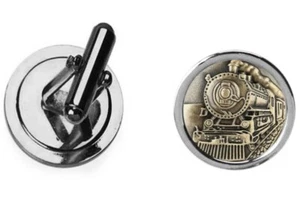 Dampfzug Code14 Kuppel Manschettenknöpfe Bräutigam Papa Hochzeit Schmuck verpackt - Bild 1 von 1