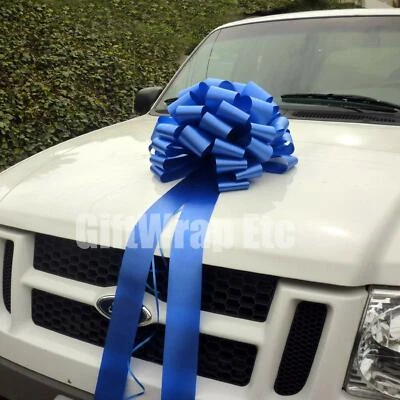 Arco de coche grande azul real - 16" de ancho, 4 de julio, regalos, Pascua, cumpleaños, EE. UU. Foto 1 de 3