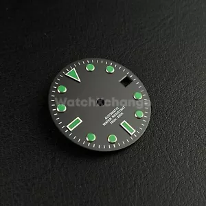 28.5mm Black & Green Watch Dial for SEIKO NH35 Watch Movement Parts - Picture 1 of 3