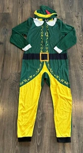 Kid's Buddy the ELF Movie One Piece Zip Thin Fleece Pajamas Size: L 10/12 - Picture 1 of 8