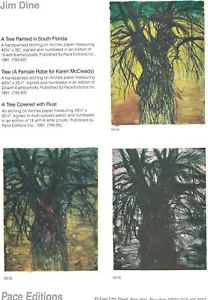 Jim Dine A Tree... Foglio Catalogo Edizioni Ritmo 1981 - Foto 1 di 1