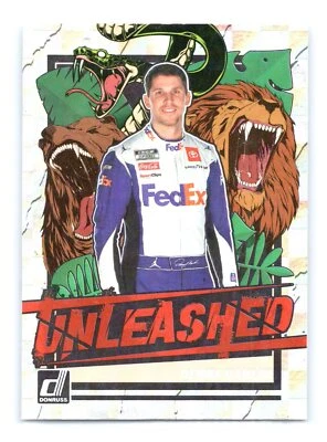 2023 Donruss Racing #U6 Denny Hamlin Unleashed Checkerboard Joe Gibbs Racing - Image 1 of 2